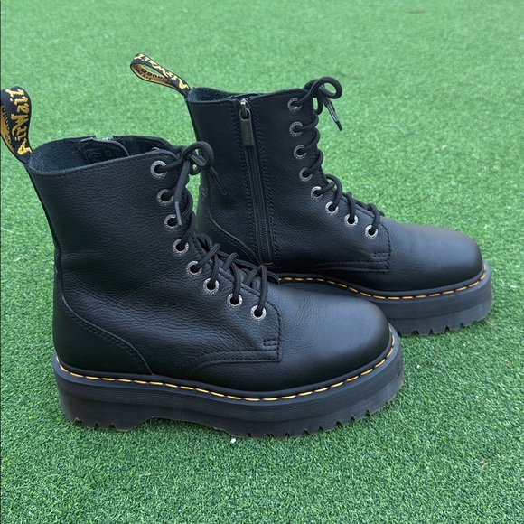 Dr. Martens Black Platform Combat Boots Jadon III size 8/9 EU size 41 - Picture 5 of 7